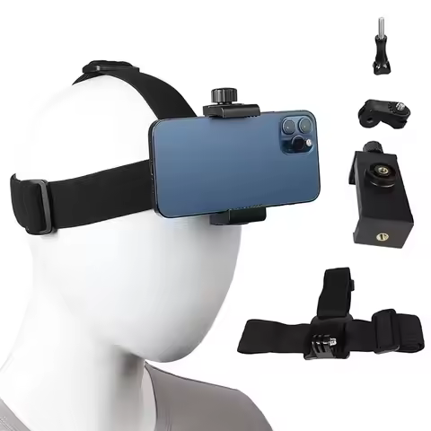 Universal Head Mount Strap Mobile Phone Stand With Phone Clip For iPhone Smartphone GoPro Insta360 A