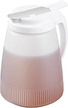 Restaurantware-RW Base 48 Ounce All Purpose Syrup Dispenser, 1 Honey Dispenser - White Top, Stainles