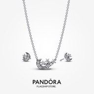 Pandora Stars & Moon Necklace & Earring Set (45cm)