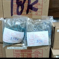 Resistor 1/4 1% 22K 33K 2K7 10K 15K 4K7 2K7 3K3 5K6 100K Per 1000Pcs