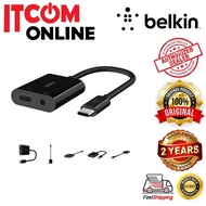 BELKIN 36W TYPE-C TO TYPE-C (F) + AUDIO 3.5MM (F) CONVERTER (F7U080BTBLK) BLACK