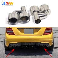 Rear Bumper Exhaust Tips Muffler For Mercedes Benz W212 E63 AMG W204 C63 4 Outlet Pipe Tps Auto Car 
