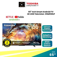 (Courier Services) Toshiba 65" Inch QLED Smart Android TV 4K UHD Television 65M550MP 电视机