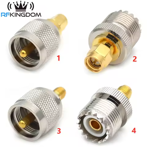 SMA to UHF SO239 PL259 Male Female Straight RF Adapter Converter Radio Connector Brass
