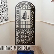 HIASAN DINDING KAYU Mihrab MUSHOLA CALLIGRAPHY WOODEN HOUSE DISPLAY WALL DECORATION