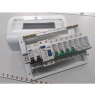 (DB COMPLETE SET)TBC MCB DB 12WAY C/W 40A 20 ELCB & 40A 2P MCB &1P MCB & 8PCS COPPER BAR