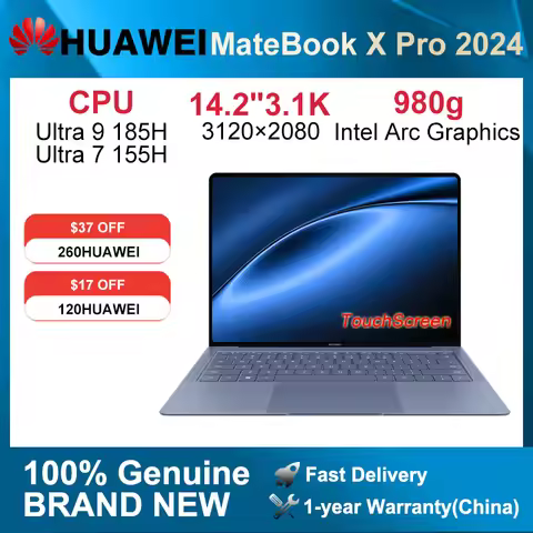 2024 HUAWEI MateBook X Pro Laptop Inter Core Ultra9 185H/Ultra7 155H 32/16GB 2/1TB Netbook 14.2inch