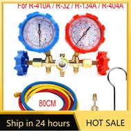 R410a 3 Way AC Diagnostic Manifold Gauge Set for Freon Charging Fits R32 R410a R-404A R-134a Refrige