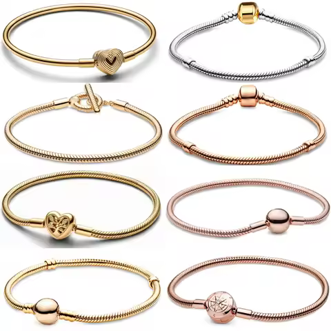 Potdemiel circular clasp, lady's heart-shaped bracelet, decorative snake chain bracelet, women's acc
