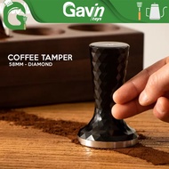 58mm Stainless Steel Coffee Tamper Coffee Tamper Press Tool Black 58.4mm