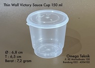apc thinwall sauce cup 150 ml / tempat saos saus sambal plastik murah