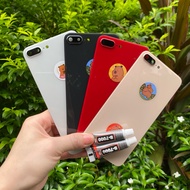 (Free glue) Back glass compatible with 8plus with orange glass