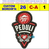 HOT 2024 PIZZA LOGO EMBROIDERY PATCH C-A1 - CUSTOM EMBROIDERY'ST TESTIMONI