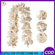 Fall Maples Leaf Garland Artificial Foliage Pumpkin Berry Garland Autumn Hanging Vine Garland Thanks
