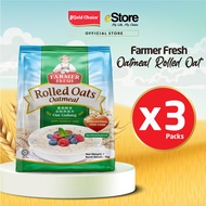 FARMER FRESH Oat Gulung | Oatmeal Rolled Oats - 1kg X 3 Packs [Oat]