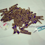 TANDA NAMA SULAM SEKOLAH RUMI EMBROIDERY SCHOOL NAME TAG