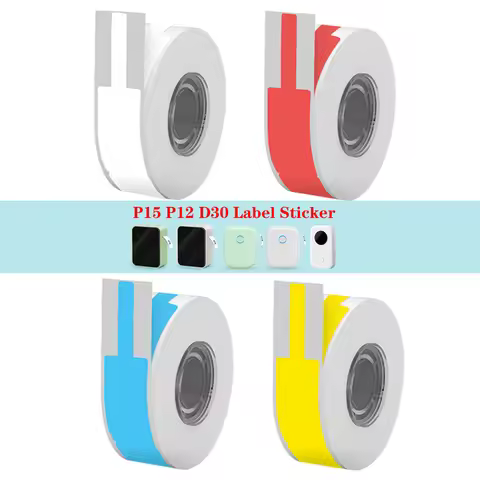 1Roll Cable Wire Label Paper for Marklife P12/P15/P50 Phomemo Q30/D30 KingJim LR5C Office Labeling M