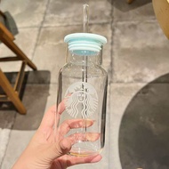 Starbuck แก้วแก้วฟางถ้วย502มิลลิลิตรความจุขนาดใหญ่แสงสีฟ้ามหาสมุทร/คริสต์มาสถ้วยโฮมออฟฟิศนมถ้วยกาแฟสร้างสรรค์กล่องของขวัญ