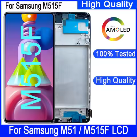 6.7'' Super AMOLED Display For Samsung M51 M515 M515F M515F/DS LCD Display Touch Screen Digitizer As