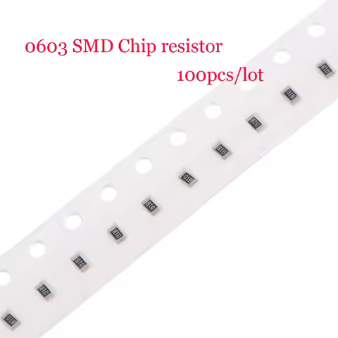 100Pcs 1% 0603 0R to 10M SMD Chip Fixed resistor 0 10 22 100 150 220 470 510 ohm 1K 2.2K 4.7K 10K 10