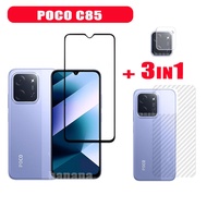 Xiaomi Poco C85 Tempered Glass Screen Protector Poco C65 C75 Poco M7 4G F7 X7 Pro Camera Lens Film+b
