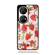 Huawei P50 P40 P30 P20 PRO TPU Rubber Custom Softcase Hyenas in Milky Strawberry