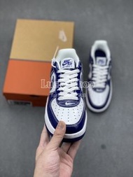 全新🌸Nike Air Force 1 Low 深藍白 漆皮 經典運動鞋 舒適休閒百搭 板鞋