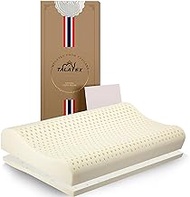TalatexHome TALATEX 100% Natural Premium Latex Pillow, Adjustable Orthordic Ergonomic Dunlop Pillow Helps Relieve Pressure, Neck and Shoulder Pain, Perfect Package Best Gift