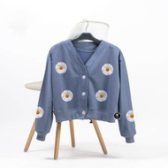 Cardie JENNIE DAISY FLOWER Crop Cardigan Korean Style Lalisa Cardigan Sweater