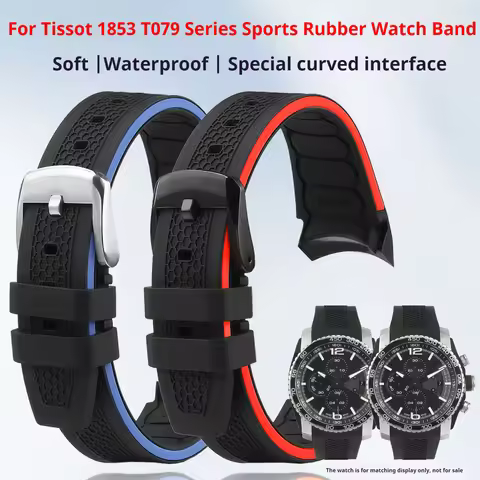 For TISSOT 1853 T079 PRS 516 EXTREME AUTOMATIC T079.427 Silicone Watch Strap T079427 Outdoor Sports 