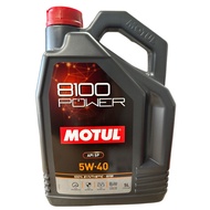 MOTUL 8100 POWER 5W40 / 5W-40 API SP / 5L / Engine Oil 100% SYNTHETIC
