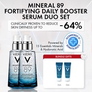 Vichy Mineral 89 Fortifying Daily Booster Serum Duo Set | Daily hydrating &amp; plumping booster to strengthen &amp; repair your skin barrier from 1st use