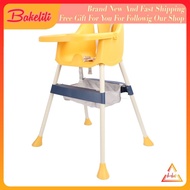Bakelili Baby Dining Highchair  Folding High Chair Safety Harness Slip Resistant Foldable for Infant