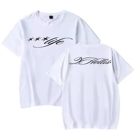 2hollis Life Script Merch Fans Supporting Merch T-shirt Short-Sleeved Unisex Fashion Casual Summer S