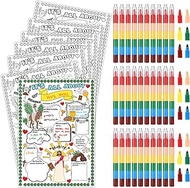 Zoyeven 30pcs All About Holy Week Color Your Own Religious Poster Easter Day Poster with Stacking Cr