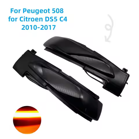 For Peugeot 508 for Citroen DS5 C4 2010-17 2 Pcs Dynamic LED Rearview Mirror Indicator Turn Signal L