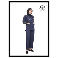 NAVY BLUE BAJU MEDICAL SCRUB-OTEE MEDICAL SCRUBS