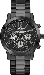 GUESS Men's 44mm Watch - Black Bracelet Black Dial Black Case