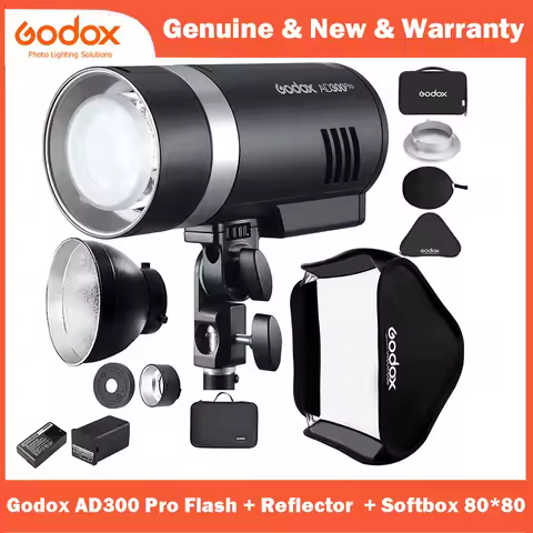 GODOX AD300 Pro Outdoor Flash Strobe for Canon Sony Nikon Fuji Olympus Panasonic 2600mAh Lithium Bat