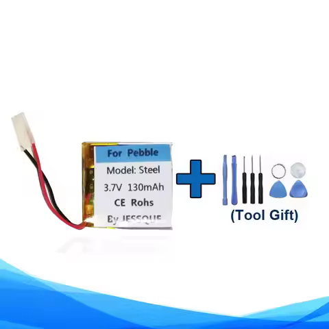 Tools Gift + 130mAh Battery For Pebble Steel Smart Watch