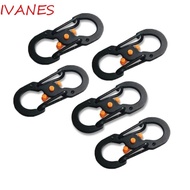 IVANES Anti-theft Lock Outdoor Equipment 1PC Backpack Buckle Anti-Theft Keyring Hook Camping S Type Carabiner