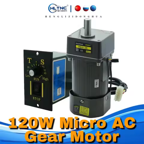 HLTNC 120W Micro AC Gear Induction Motor 110V 220V 50Hz 60Hz Single Phase Speed Grovernor Engine Wit