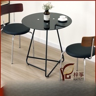 Medieval Style Dining Table Household Small Apartment Eating Table Influencer Eames Round Table Cafe