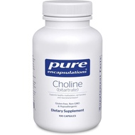 Pure Encapsulations Choline (Bitartrate) - 275 mg Choline (Bitartrate) - Supports Methylation, Brain