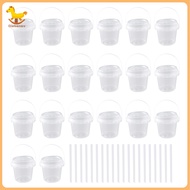 5/10/15/20Pcs Disposable Cups with Lids And Straws Large 700ml Clear Plastic Drink Cups Handheld Des