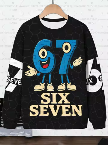 Sweatshirt For Kids 67 Six Seven Italian Brain Rot Math Joke Tops Y2k Game Saying Pullovers Clothes 