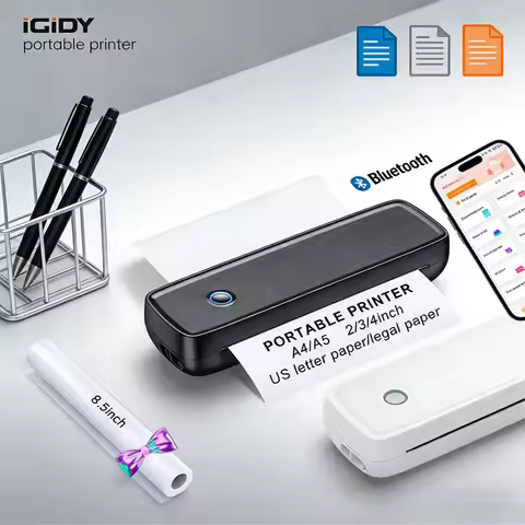 Portable Thermal Printer | Wireless Bluetooth Inkless Design | Supports 8.5"×11" US Letter/Legal, A4