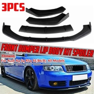 Universal Car Front Bumper Splitter Lip Diffuser Protector Cover For Audi A4 S4 RS4 8E B6 A3 A5 A6 A