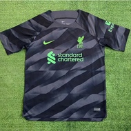 Fan Version 2023-24 Liverpool Black Goalkeeper Soccer Jersey Jersey