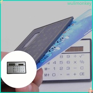 WU Thin Credit Card Size Solar Calculator Portable Pocket Office Home Use